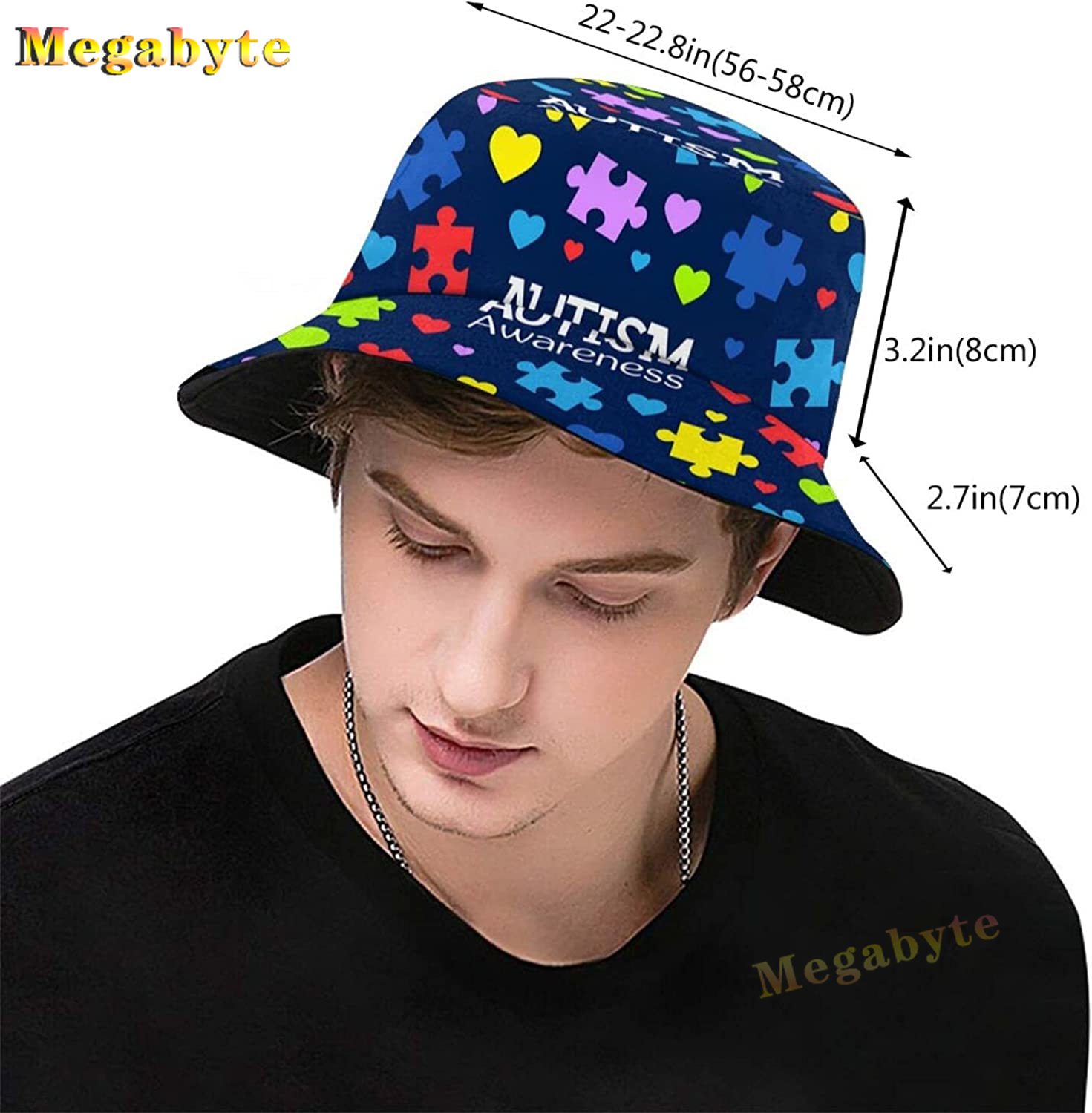 Autism Bucket Hats Autism Awareness Fishman Hat Summer Travel Beach Sun Hat Outdoor Fisherman Cap