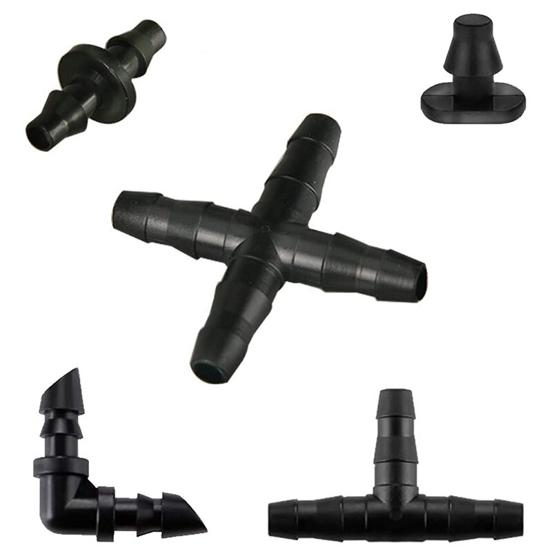 250 Pcs Irrigation Fittings Kit, Drip Irrigation Barbed Connectors for Garden Water Hose Connectors: Default Title