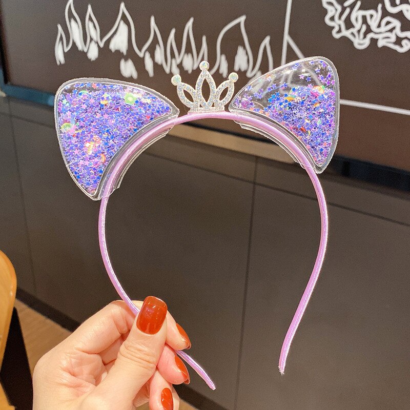 1Pcs Leuke Kat Oren Hoofdband Baby Meisjes Haarband Koreaanse Kinderen Prinses Kids Haarband Props Party Meisjes Haar accessoires: 9