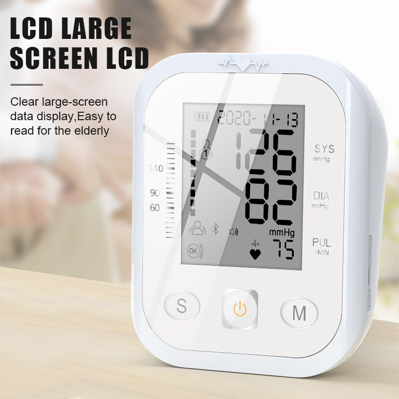 Digital BP Monitor Upper Arm Blood Pressure Monitor Automatic Sphygmomanometers Heart Rate Tester Hypertension Health Monitoring