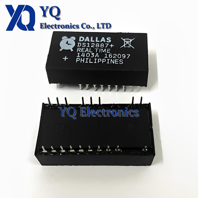 2PCS/lot OriginaI DALLAS clock chip DS12887+ DS12887 DS12C887+ DS12C887 DIP-18 real-time clock module time IC