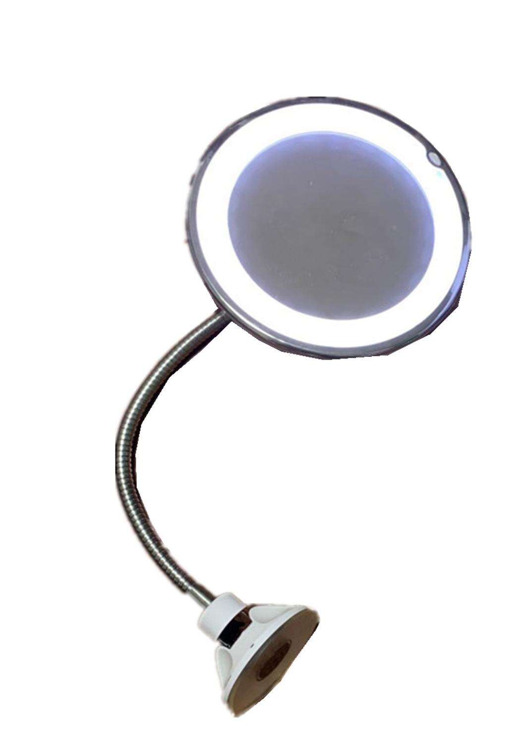 Magnifying Mirror 10/5X illuminated 24 LEDs Lighted Makeup Mirrors Table Bathroom 360° Swivel Shaving Cosmetic Mirror for Woman: 10X Magnifying