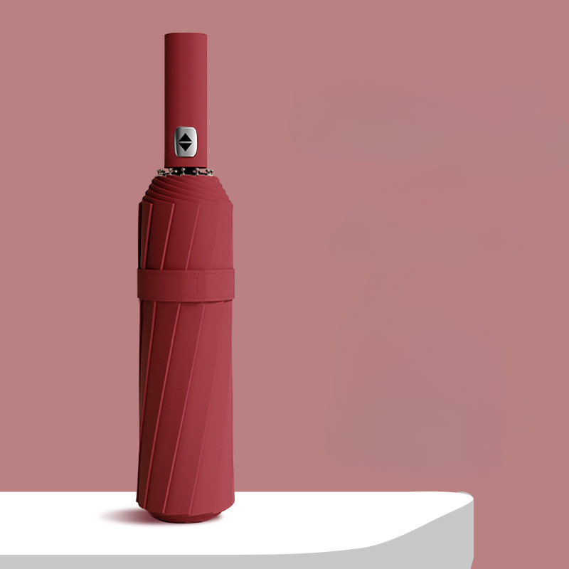 Paraplu Volautomatisch Heren Zakelijk Dubbel gebruik Opvouwbaar Zonwering Zonnescherm Reclameparaplu Parasol Paraplu: Oranje