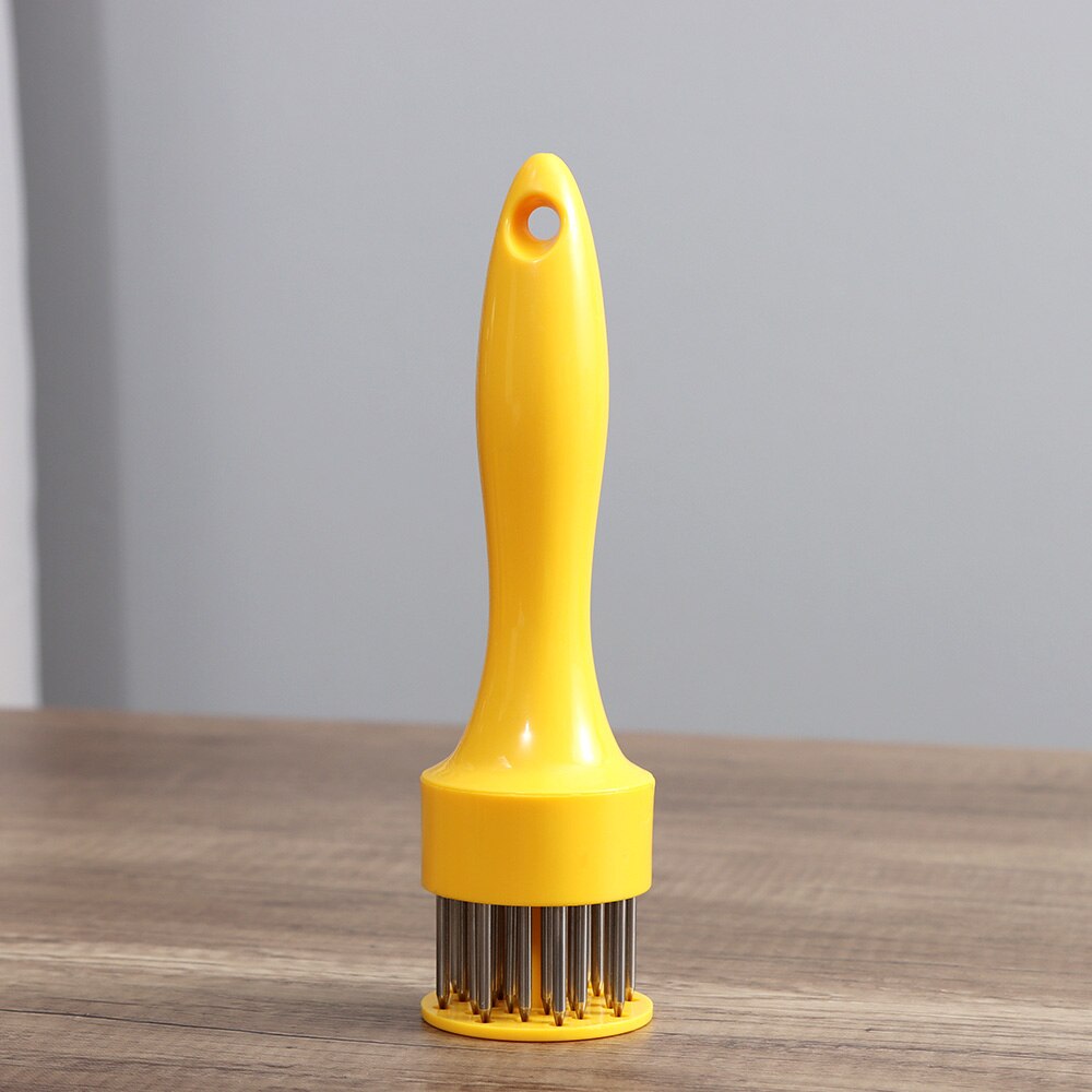 Kitchen Cooking Tools Meat Tenderizer Tool Pounder Gadgets Stainless Steel Steak Hammer Mallet Needle Loose Household Pork Chop: Yellow
