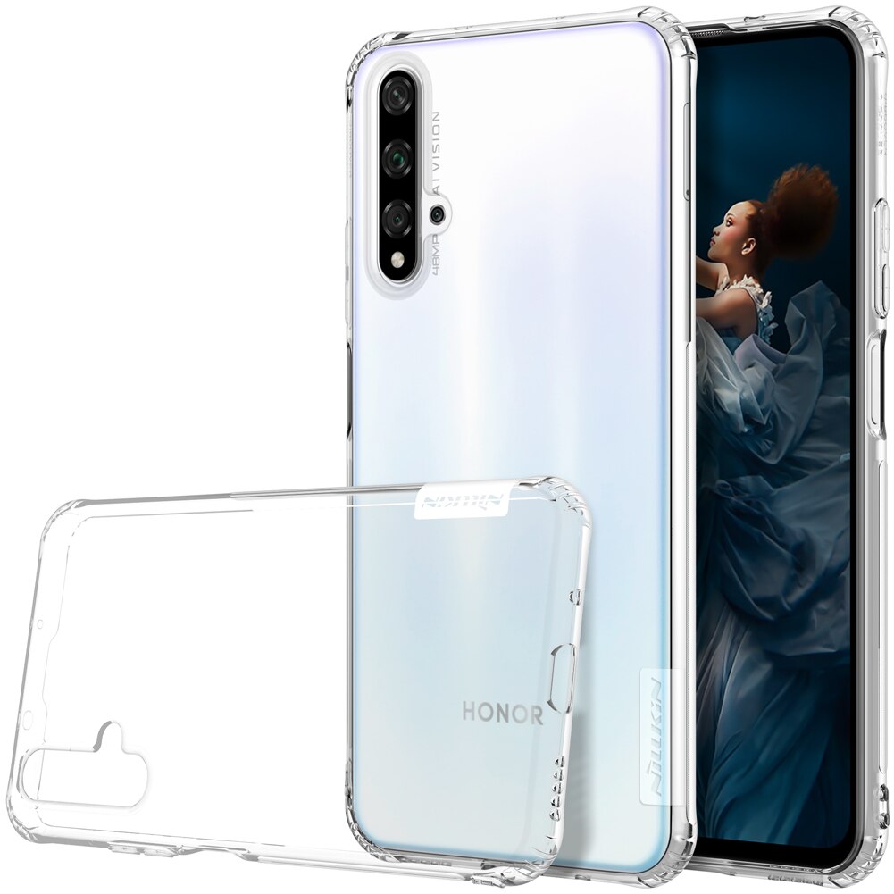 Étui pour Huawei en polyuréthane Honor 20 Pro 20S Nova 5T boîtier Nillkin Nature clair souple silicone couverture souple Huawei Honor 20 étui: For Nova 5T / Transparent