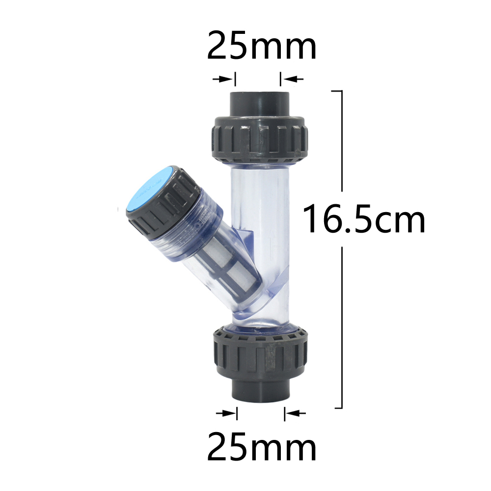 20/25/32/40/50/63mm Farm Garden Water Filter Screen Irrigation Filter Transparent Plastic Tube Quick Coupler: Gold