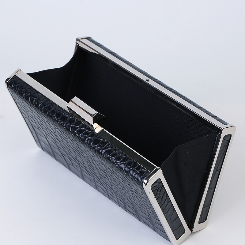 Crocodile Women Chain Messenger Bag Classic Serpentine Day Clutch Bag Black PU Leather Envelope Praty Evening Bags Walle