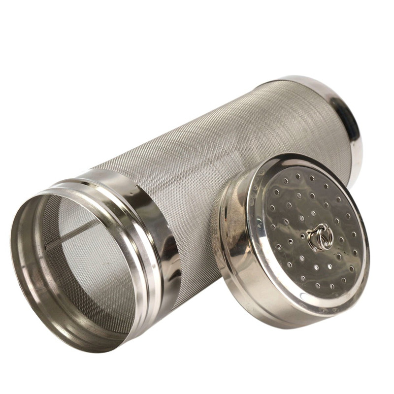Malla de acero inoxidable de 300 micras de 18cm/30cm, filtro de cerveza y lúpulo, filtro seco de lúpulo, tolva de barril para araña, cerveza casera