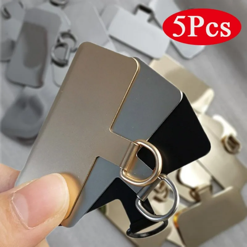 Metal Phone Tether Tab with Anti-Scratch Film Universal Mobile Phone Lanyard Gasket Replacement Stainless Steel Phone Patch Pads