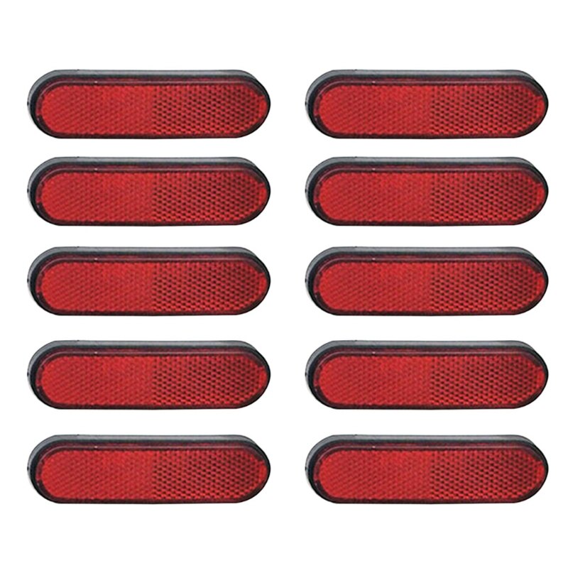 10 Pcs Self Adhesive Stick-on/Screw Reflectors Safety, Safety Reflective Post Reflectors, for Caravan/Trailer/Boat/Motor: Stick-on