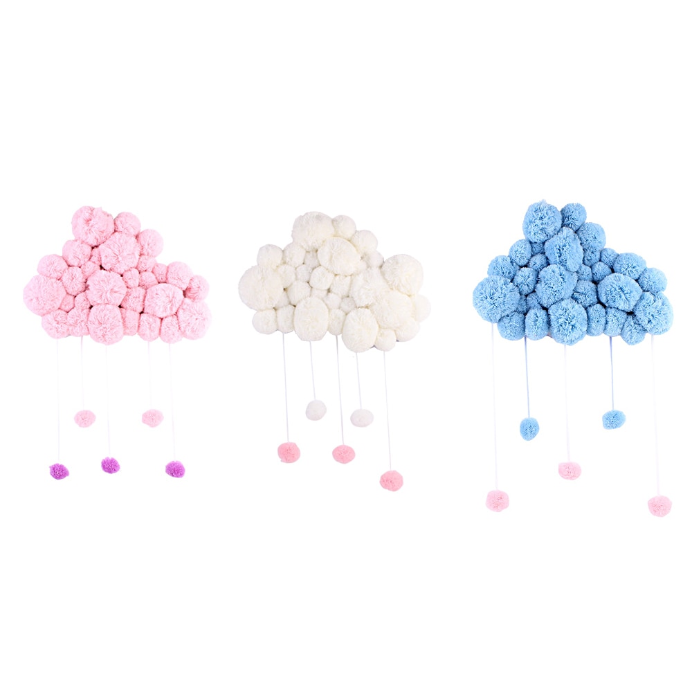 Decoración de habitación de bebé, Bola de Pelo corta de terciopelo Coral para recién nacido en la cuna, accesorios de fotografía para habitación infantil, colgante de pared