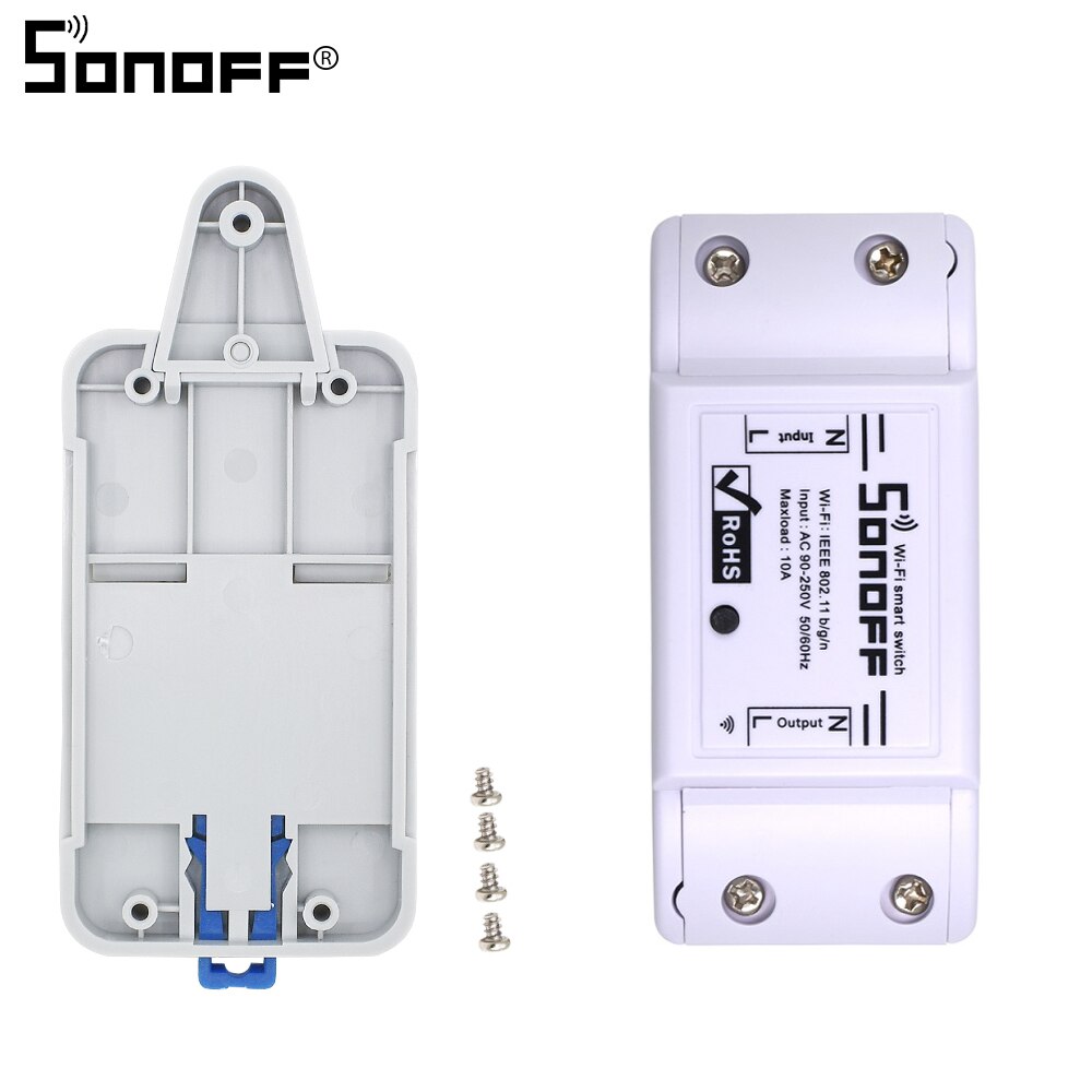 SONOFF DR DIN Tray Rail Case Holder Mounted Adjustable work with SONOFF Basic/RF/TH10/TH16/POW/DUAL/POW R2 Smart Home Automation