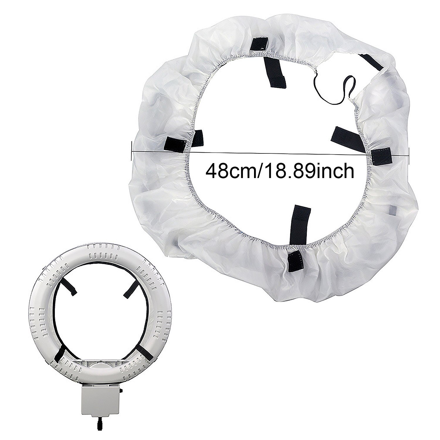 Gosear 4 pièces pliable Softbox diffuseur Kit de tissu pour 18 pouces anneau lumière Ringlight beauté Portrait remplir lumière produit photographie