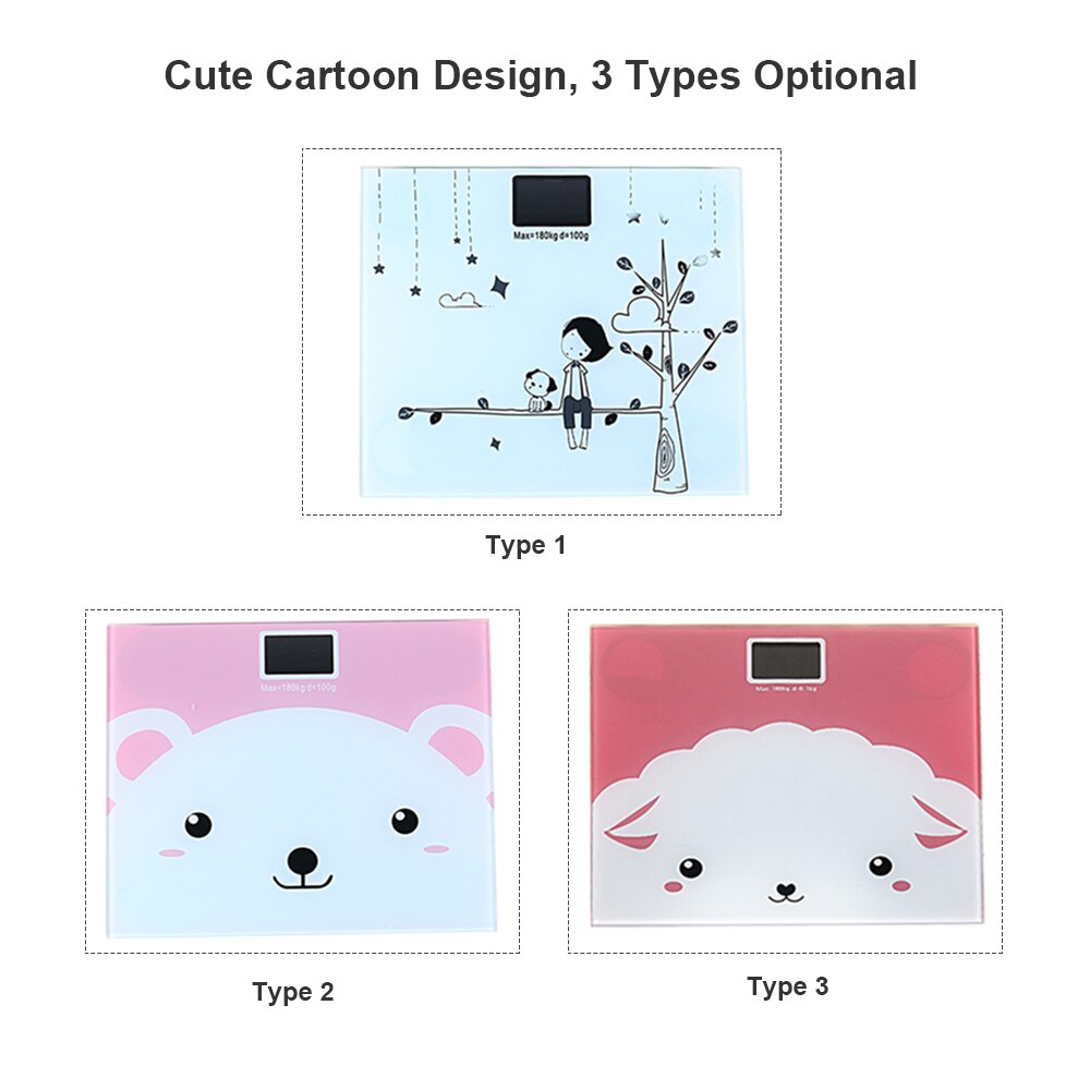 Body Weight Scale Electronic LCD Display Weights Scale Weighing Machine Personal Body Scales 3 type optional