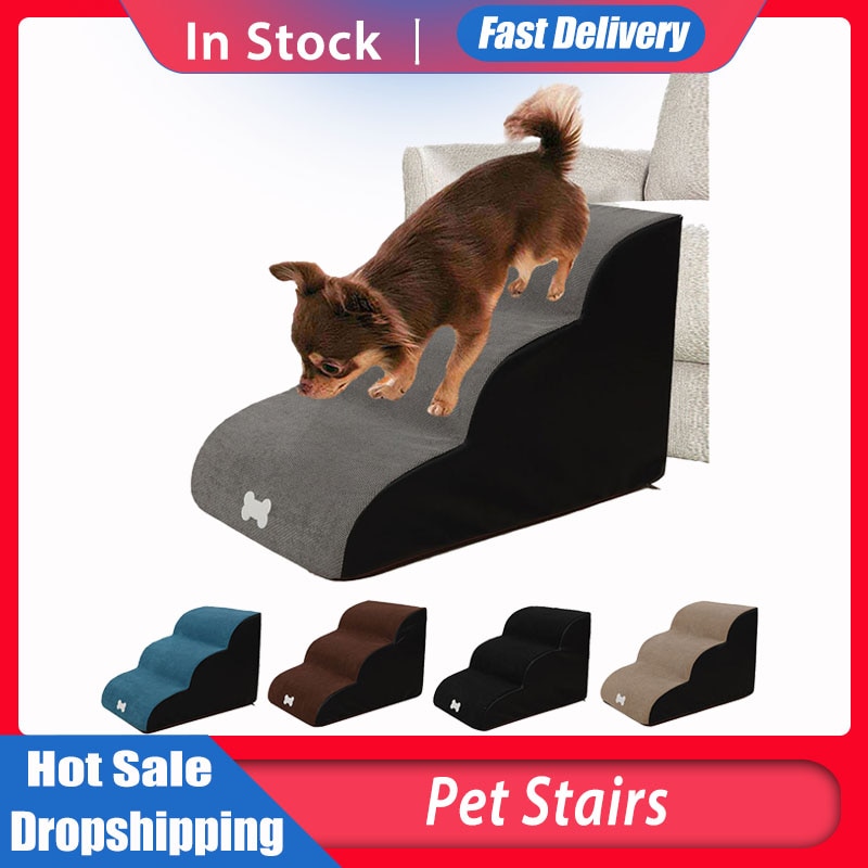 3 Layers Dog Stairs Ladder Pet Step Dog Ramp Sofa Bed Climbing Removable Non-Slip For Older Dogs Cats Small Pets House Sturdy
