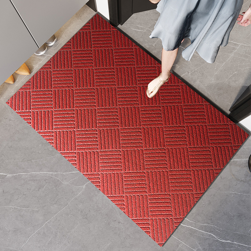 Gummidørmåtter til indgangsdør indendørs udendørs skridsikker dørmåtte uden kantbetræk badeværelsestæppe gulvmåtter til entreen: 50 x 160cm / Gul