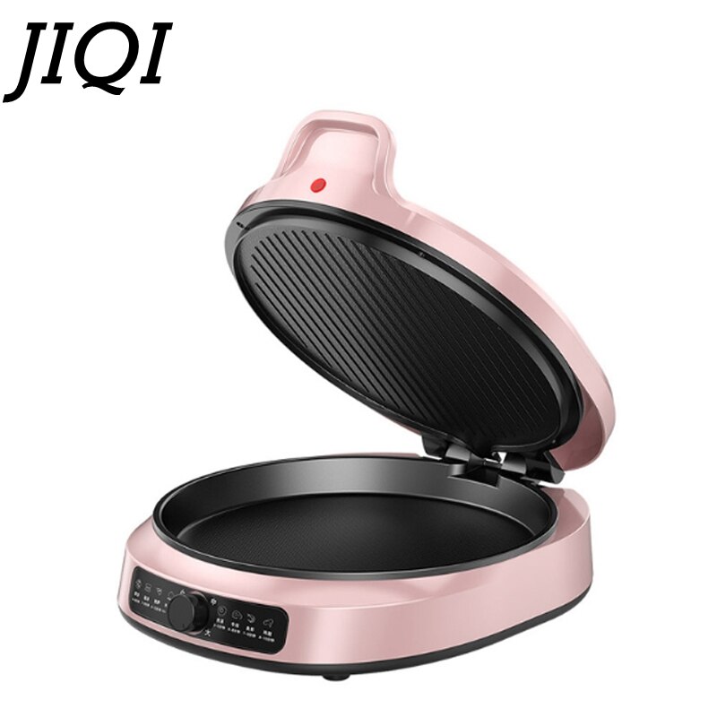 JIQI Suspended Double-Sided Heating Baking Pan Electric Skillet Automatic Pizza Pancake BBQ Maker Grilling Machine 110/220V
