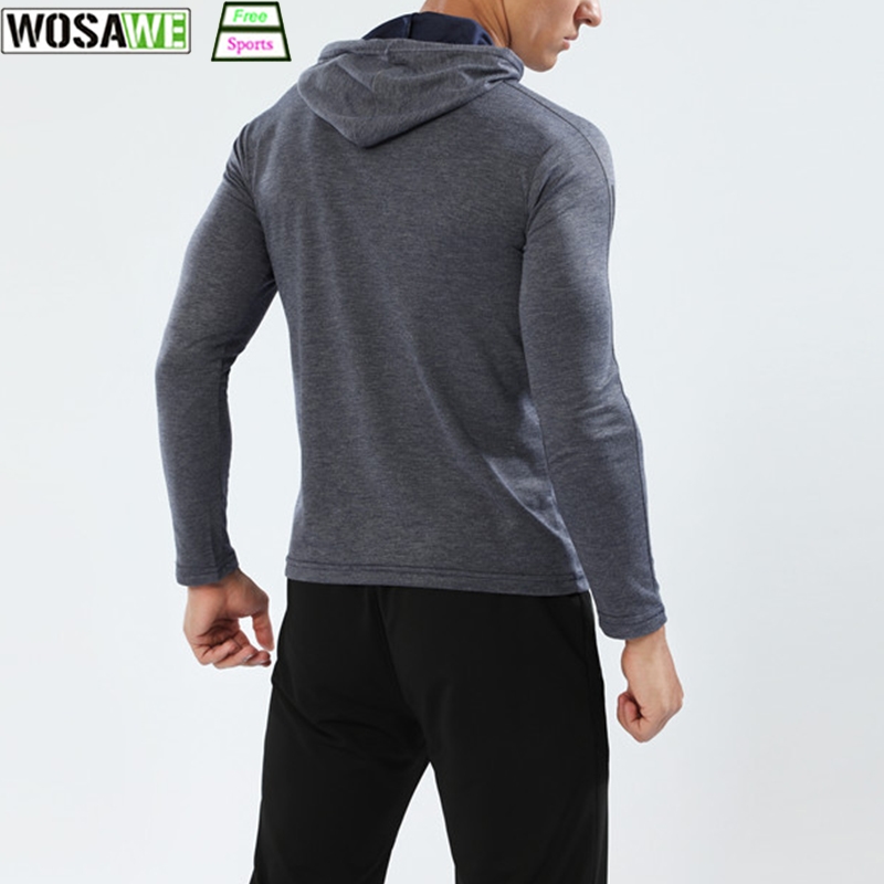 BARBOK männer Hoodie Sport Sweatshirt T-shirt langarm Schnell trocknende Elastischen Track Anzug Gym Fitness Jogging Sport tragen