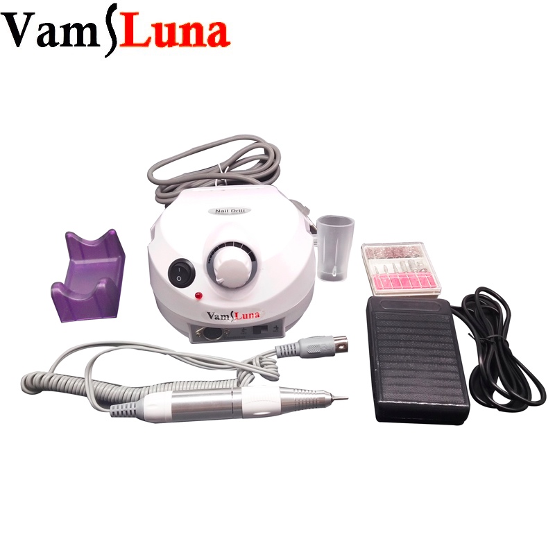 35000Rpm Electric Nail Boor Machine Elektrische Manicure Machine Boren Manicure Boor &amp; Accessoire: WHITE