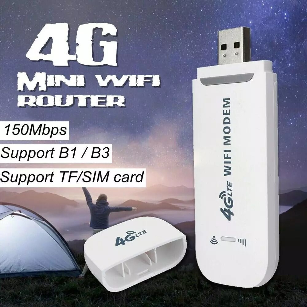 4G Lte E8372 150Mbps Usb Modem Adapter Met Wifi Hotspot Draadloze Usb Netwerkkaart Universal White
