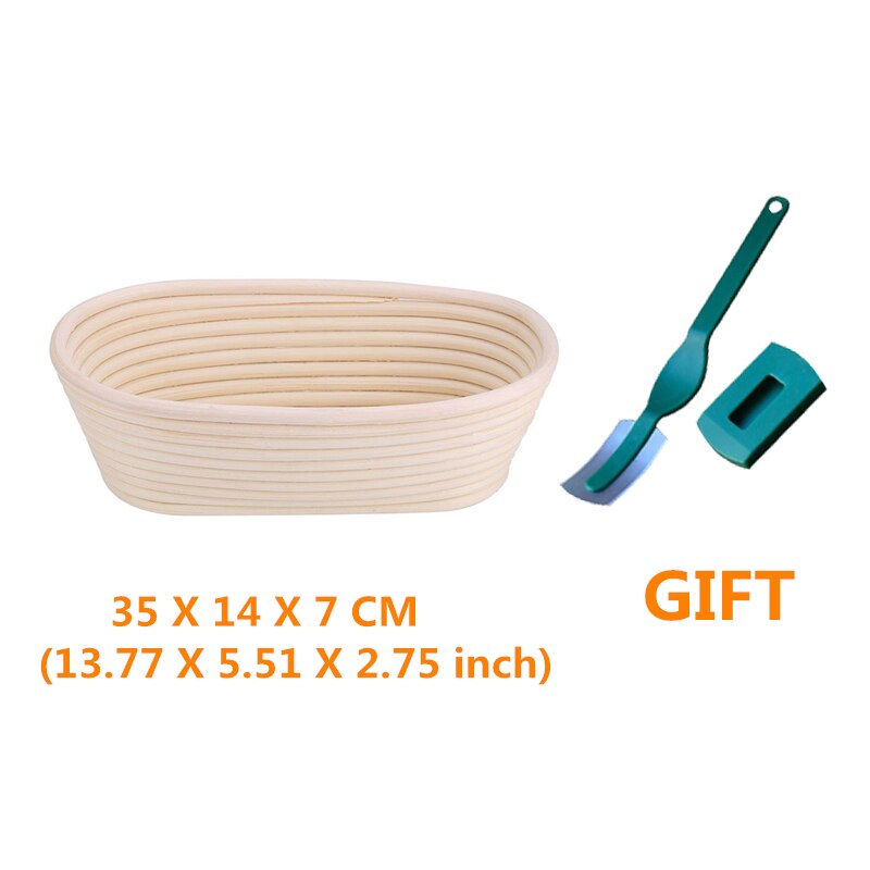 Bread Fermentation Rattan Basket Proofing Country Bread Baguette Dough Storage Baskets Container Wicker Baskets Supplies: Size 8