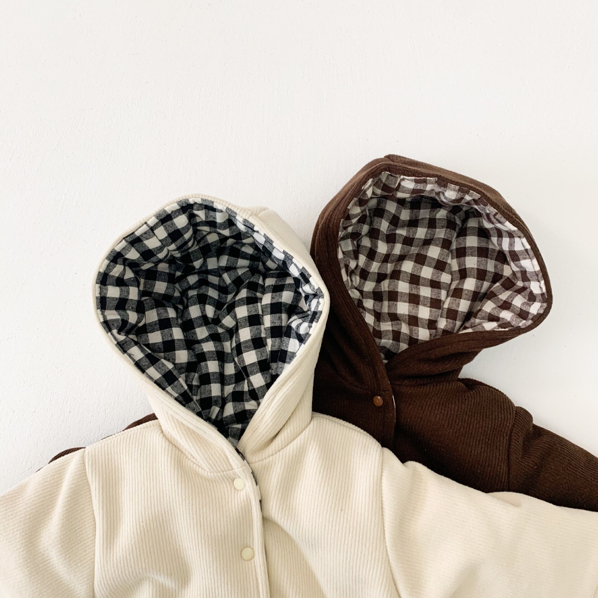 Winter Verdikte Kinderen Katoenen Jas Koreaanse Versie Plaid Baby Gewatteerde Jas Warm Jongens Meisjes Outerwears Hooded Doek
