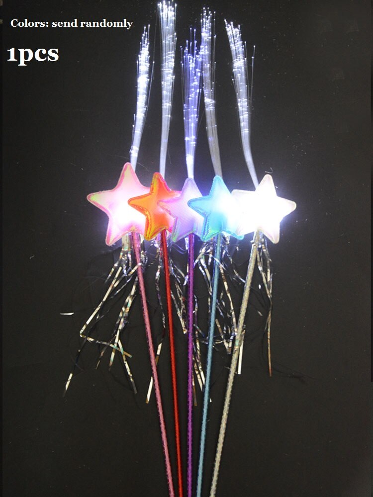 Volwassen kinderen engel led licht draad tutu halo ring hoofdband kostuum gloeiend feest rok kerst halloween kostuum jaar navidad: 1 stuk toverstaf / Één maat