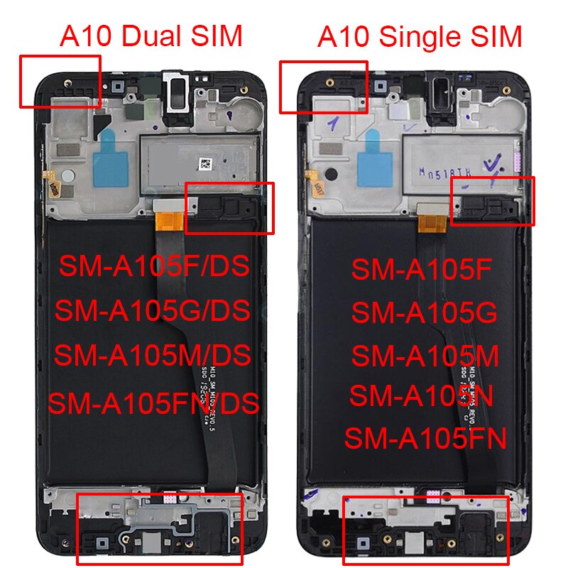 Original A105F/DS LCD For Samsung Galaxy A10 M10 A105F LCD With Frame 6.2" SM-A105F Display Touch Screen Digitizer Assembly