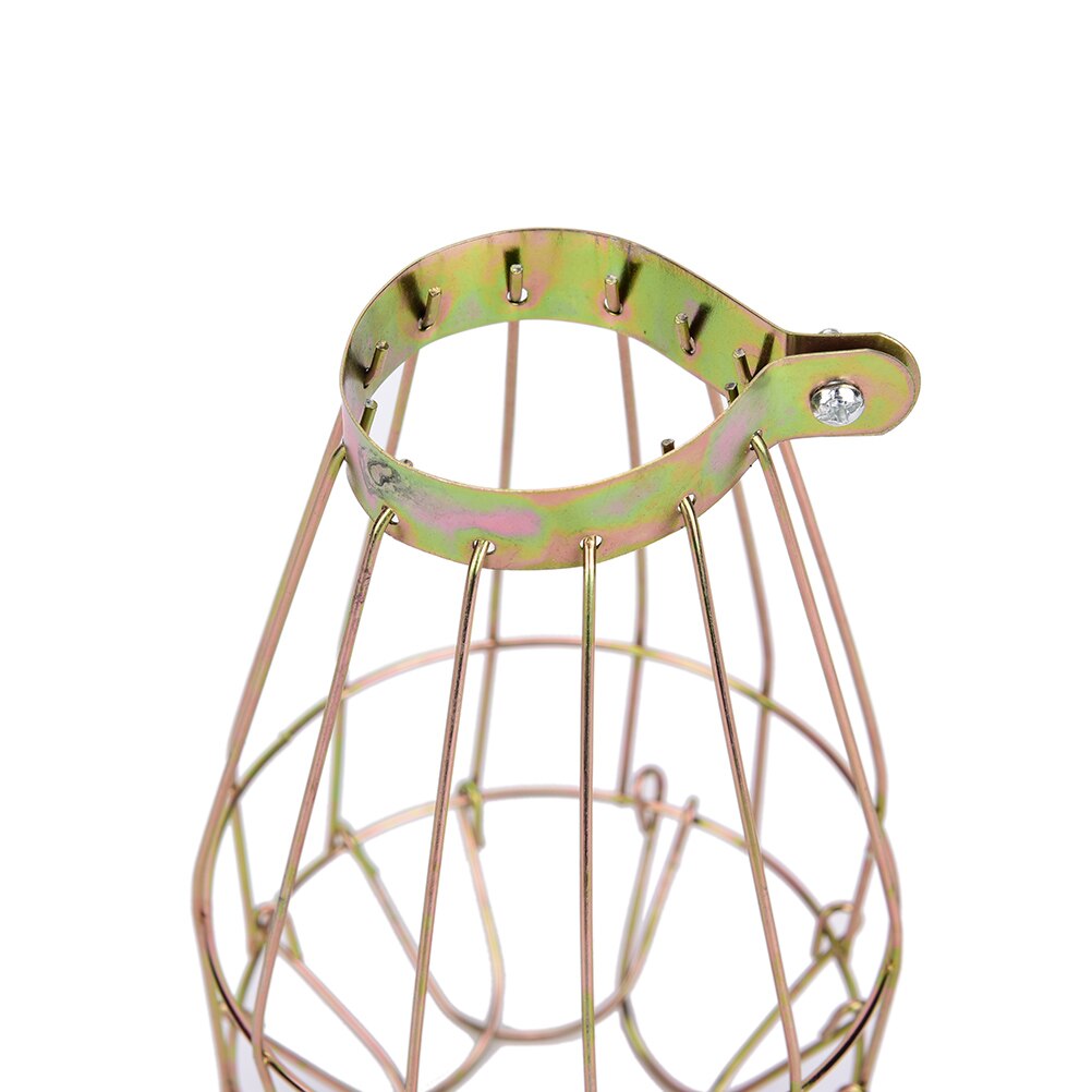 Metal Vintage Steel Bulb Guard Clamp On Lamp Cage Retro Trouble Light Industrial Lamp Covers Lamp Shades Lanterns