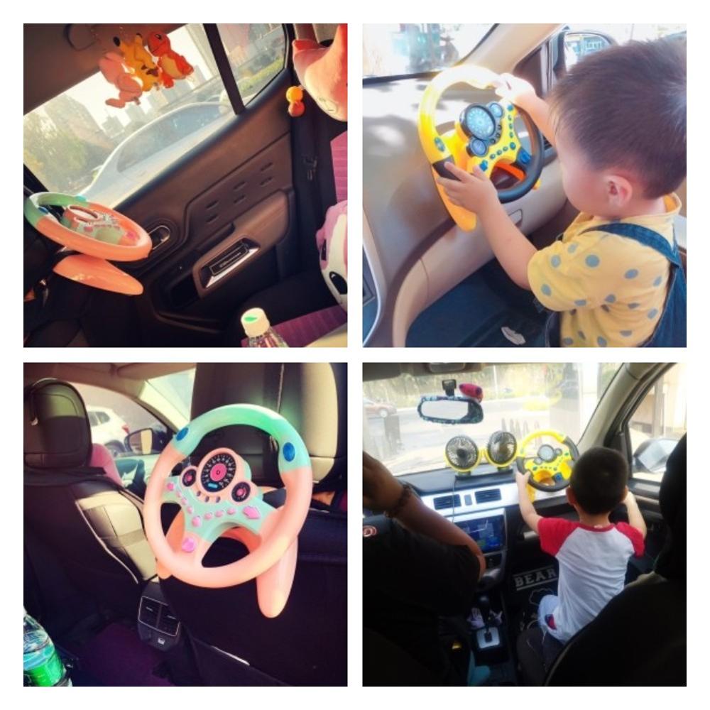 Simulation Steering Wheel with Light Kids Musical Developing Educational Toy Electronic Vocal Toys for Children Birthday