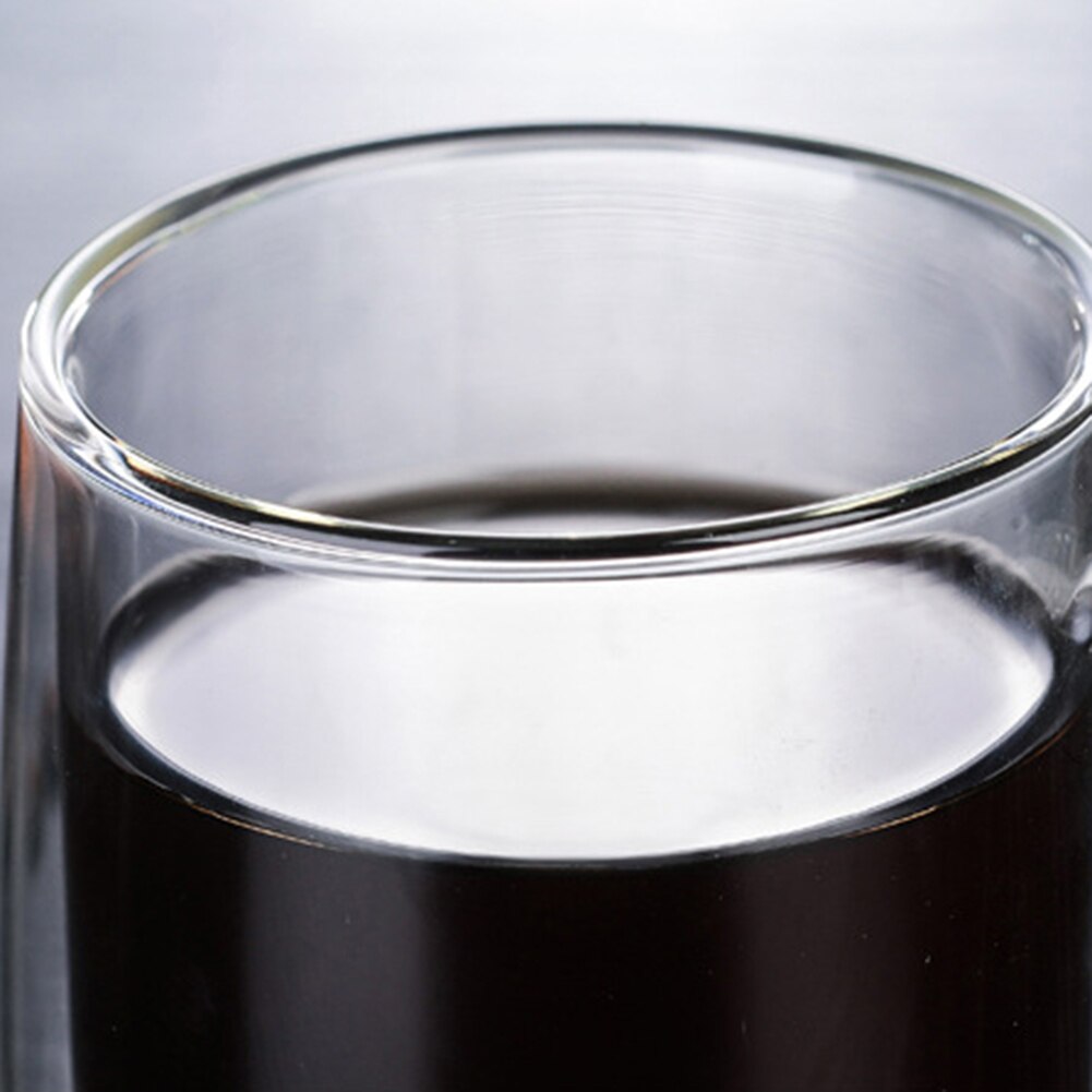 300ml dubbelwandige hittebestendige glazen bekers voor melk, sap, thee en isolatie.
