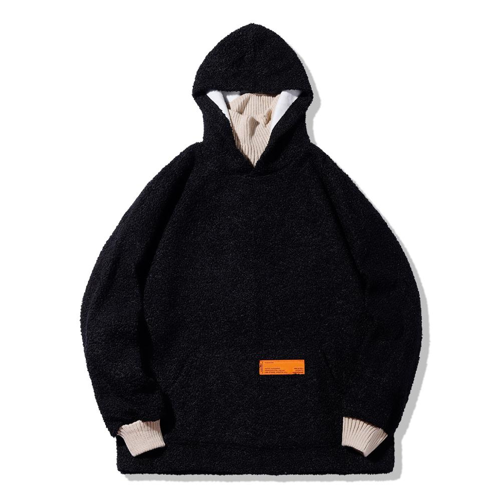 Dark Icoon Voorvak Hoodie Mannen Winter Oversized Sweatshirts Met Hoodie Preppy Stijl Hoodies: black / L