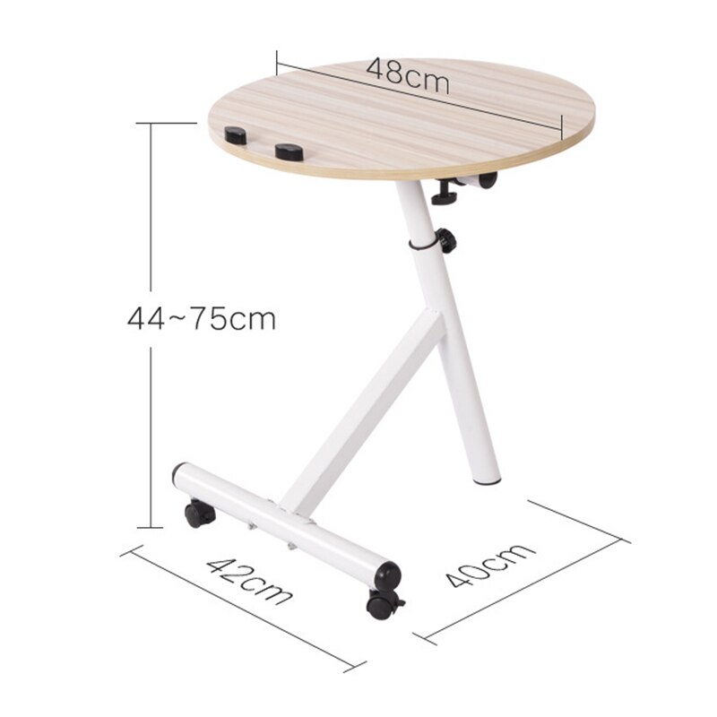 Household movable modern simple lifting oval coffee table living room coffee table laptop stand bedside small side table