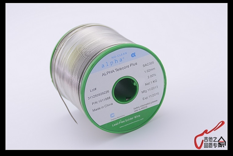 1 Meter GuitarFamily ALPHA SAC305 Solder Wire Lead-Free ( 3% Silver Content )