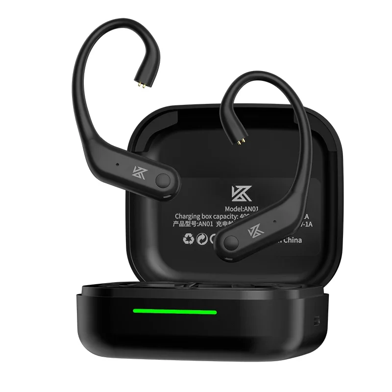 KZ AN01 Cable de gancho para la oreja inalámbrico, compatible con Bluetooth 5,4 con estuche de carga, gancho para la oreja para juegos HIFI de 2 pines para Castor ZSX PRO: Default Title