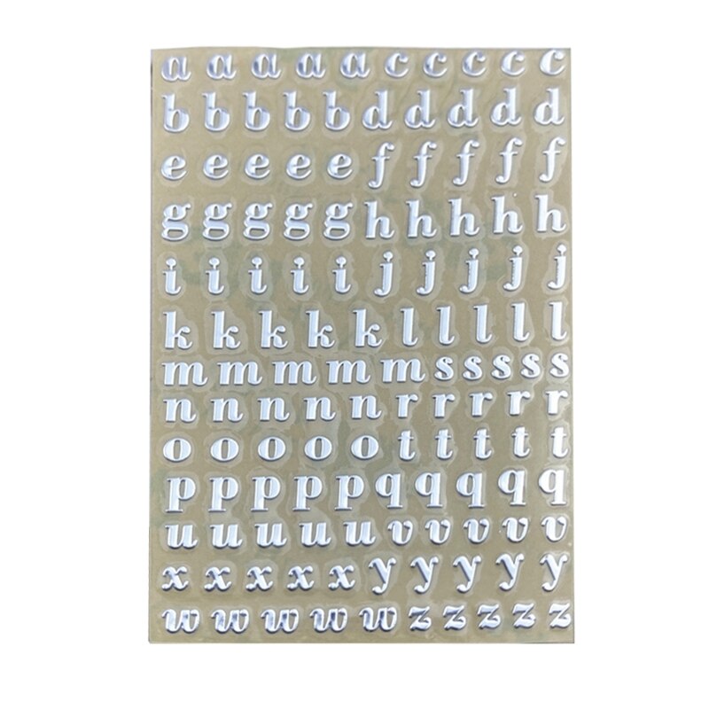 Gold/Silver Alphabet Glitter Epoxy Resin Metal Decorative Stickers English Letters Numbers UV Epoxy Resin Fillings Filler: 10