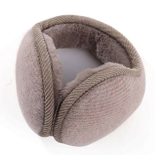 Womens Mens Winter Outdoors Warmers Ear Bags Earmuffs Bandless Fleece Ear Earcap: khaki