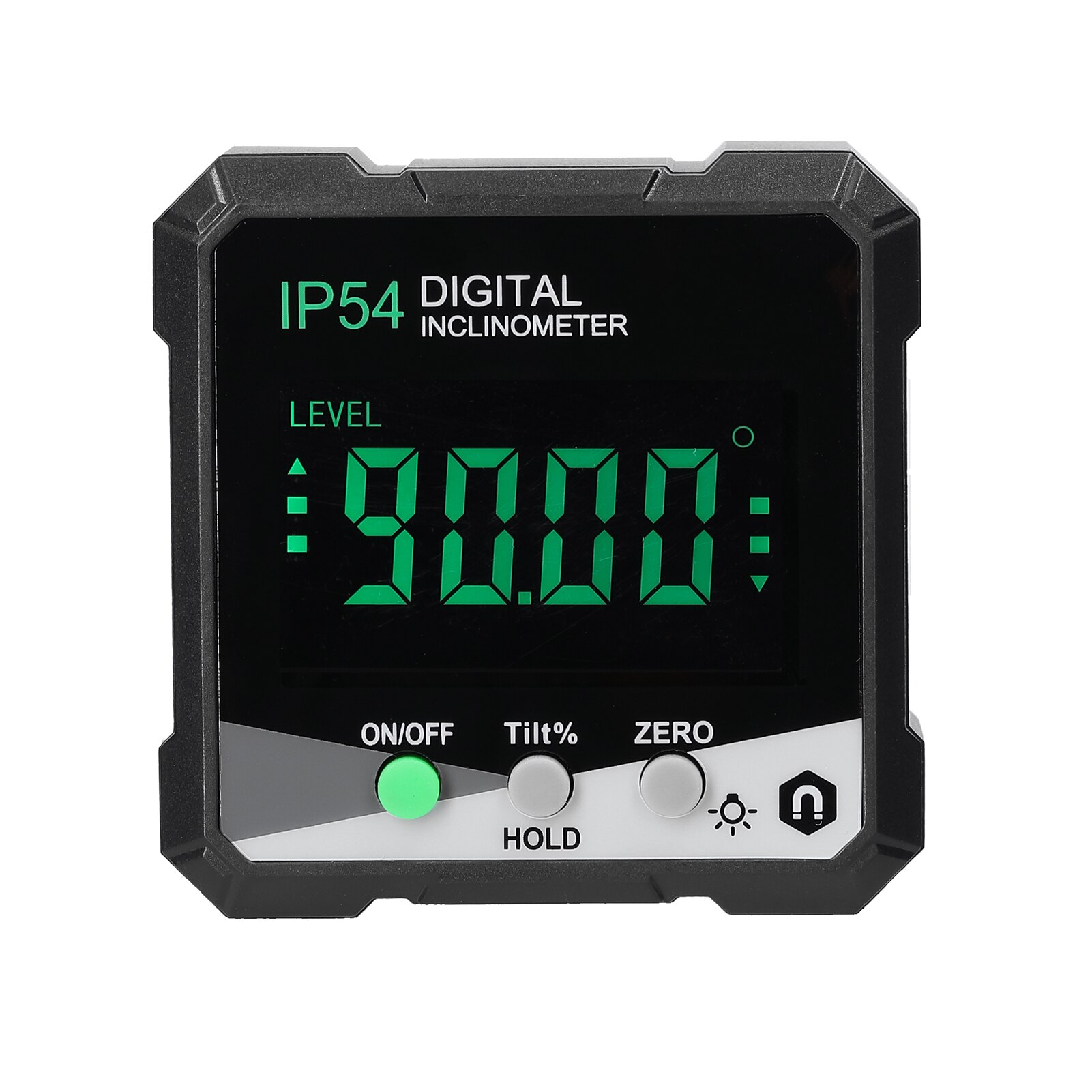 IP54 4*90° Digital Inclinometer LCD Backlight Digital Protractor Slope Meter Angle Ruler Single-side Magnetics Protractor