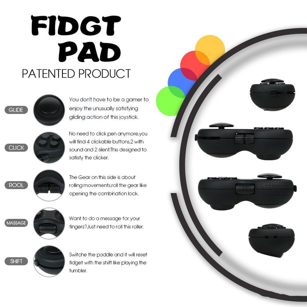 1Pcs Decompressie Handvat Vier Generaties Gamepad Decompressie Magische Kubus Handvat Fidget Pad Anti-Prikkelbaarheid Zeef