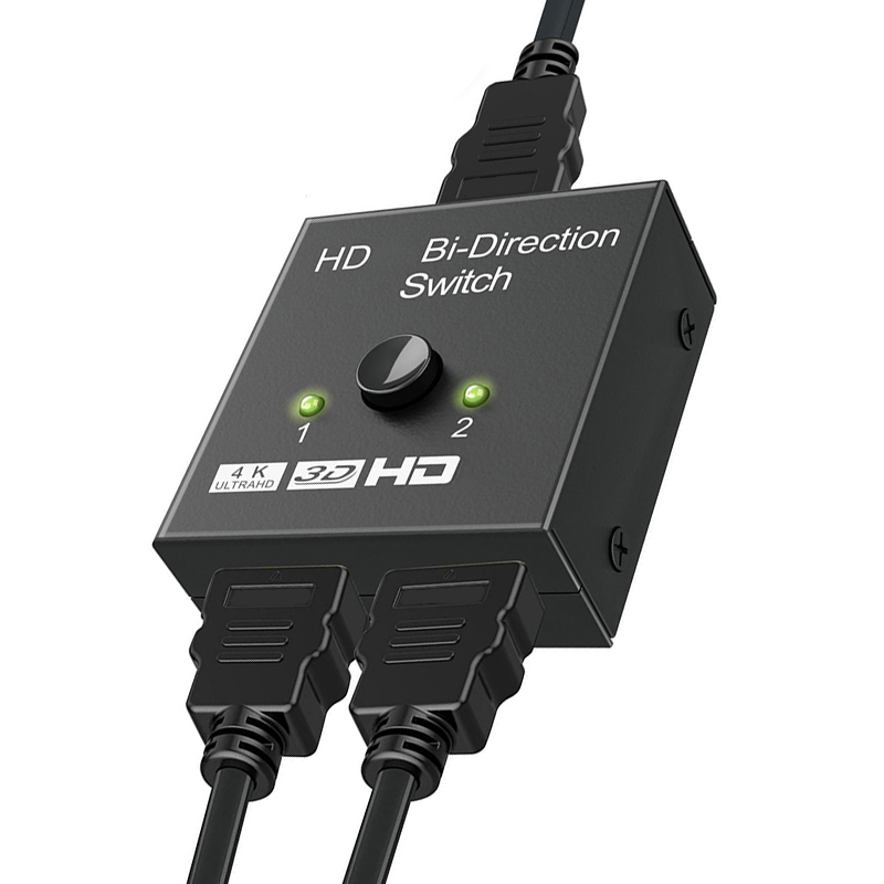 4K Hdmi-Compatibel Schakelaar 2 Poorten Bi-Directionele 1X2/2X1 Hd Switcher splitter 4K 1080P 3D Hdr Hdcp Voor PS4 PS3 Xbox Hdtv Box
