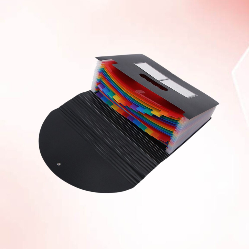 Chic Rainbow File Folder Multilayer A4 Size Portable Accordion Folder Document File Folder School Office Supplies