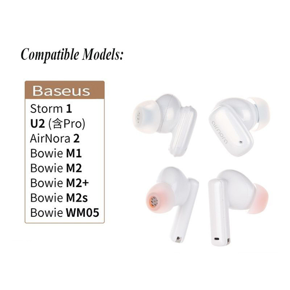 Oordopjes Tips Gels Voor Baseus Airnora 2 Storm 1 U3 Bowie M1 M2 M 2 S Wm05 Draadloze Oortelefoon Oordopjes Siliconen Accessoires