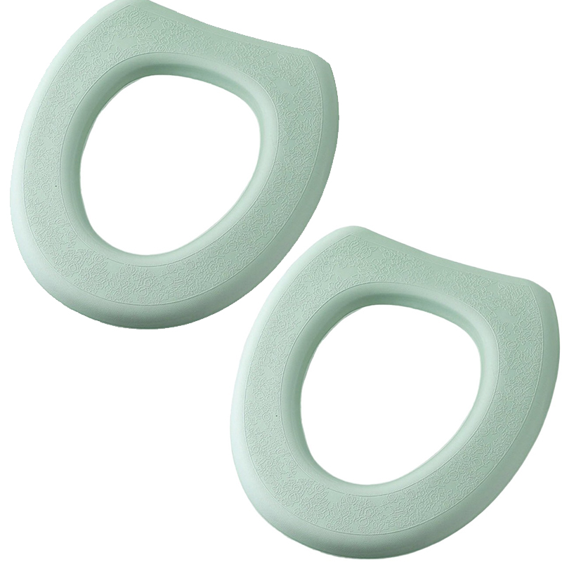 Washable Toilet Seat Cover Waterproof Sticker Foam Toilet Lid Cover Portable Silicone Toilet Cup Covers Bathroom Accessories: light yellow