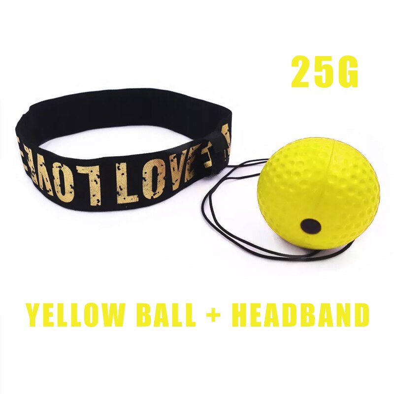 Head-Mounted Boksen Snelheid Bal Pu Boksen Apparatuur Sanda Training Hand-oog Reactie Zandzak Thuis Fitness: yellow