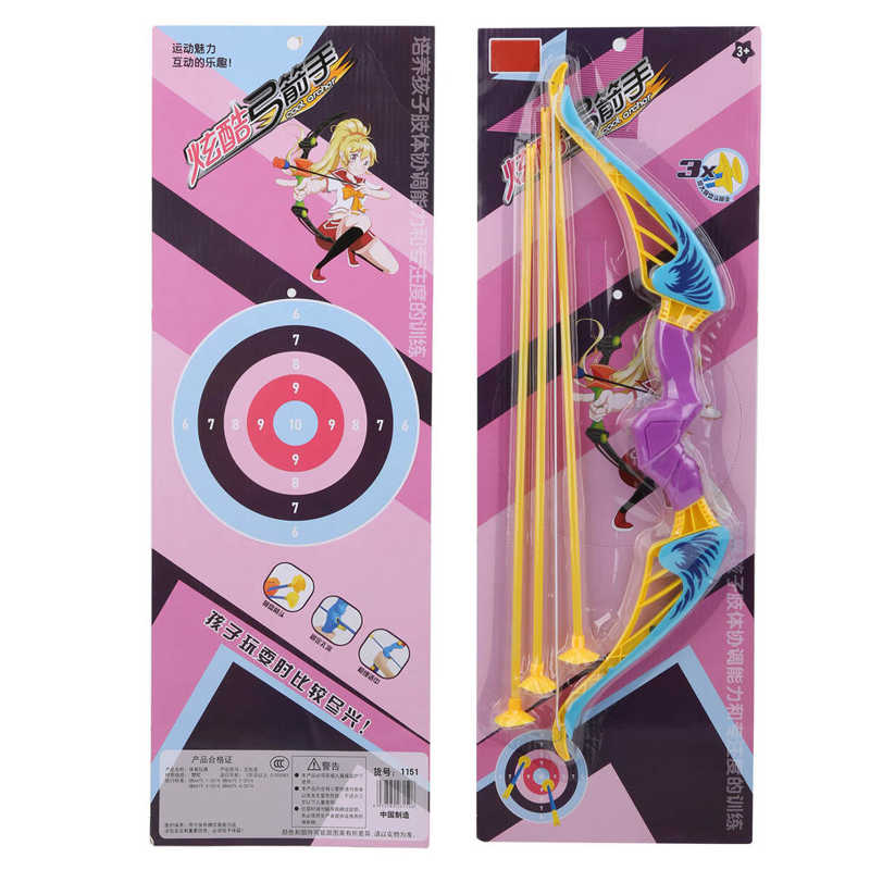 Kids Shooting Outdoor Sports Toy Bow Arrow Set Plastic Toys for Children Outdoor Funny Toys With Sucker Set Child Toy