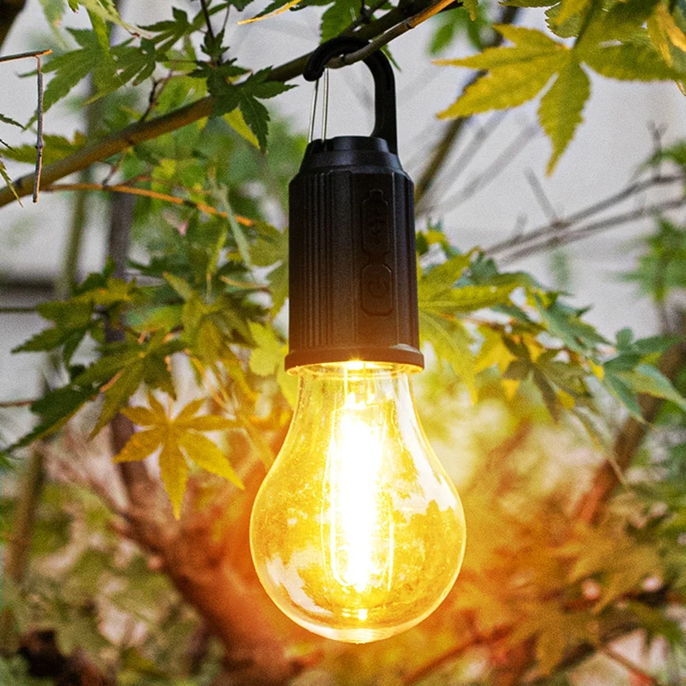 USB-kampeerlamp 3-verlichtingsmodus Oplaadbare lantaarn Waterdicht Hoog helder tentlicht met haak Nachtnoodverlichting voor buiten