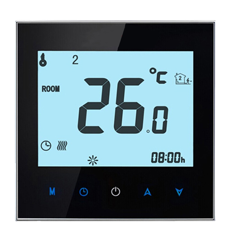 Termostato inteligente WiFi para calefacción de suelo, controlador remoto de temperatura para caldera de agua/Gas, termostato Alexa de Google Home: Negro / THP1000WH(NO WIFI)