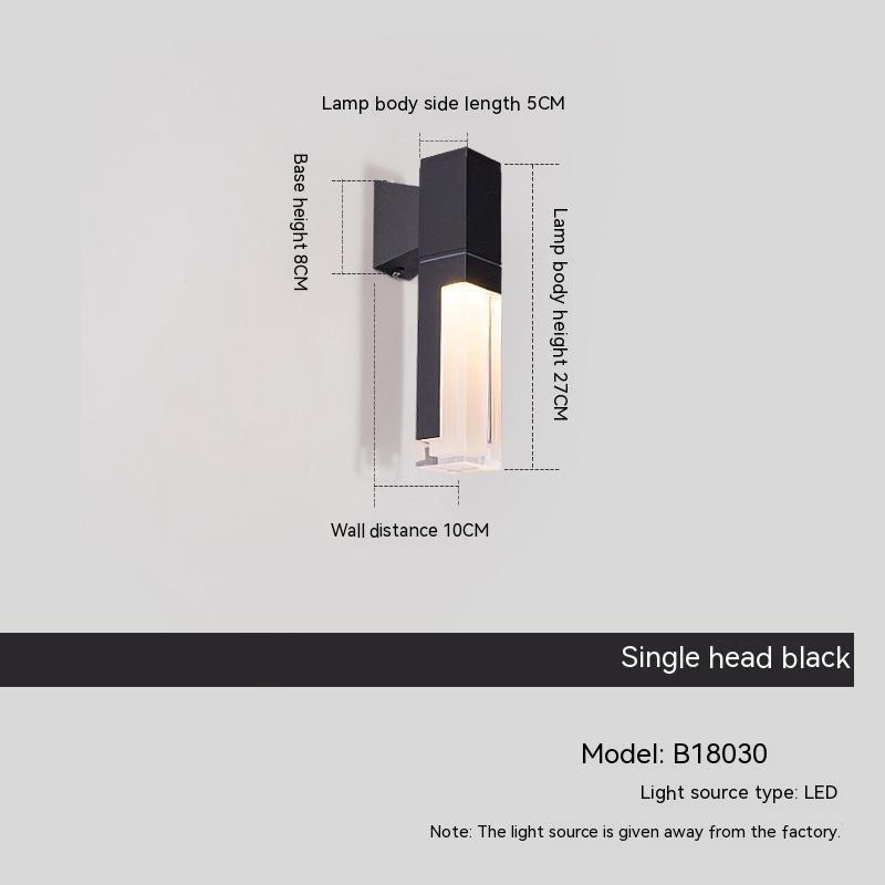 Acryl moderne eenvoudige LED-wandlamp waterdicht IP657W 14W binnen en buiten LED-wandlamp voor tuinstraatverlichting: Licht Groen / Warm White