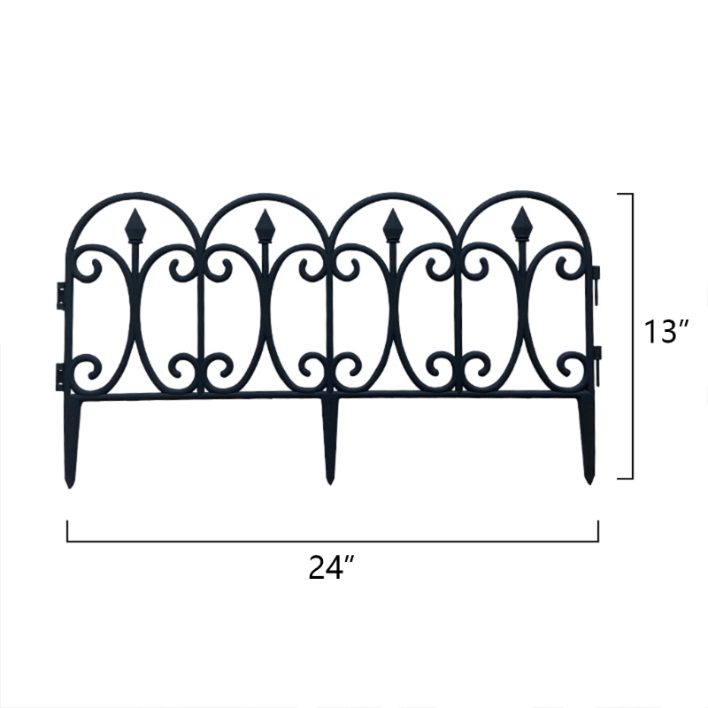 Set 12 Pali Design per Recinzioni Giardino Verde Acciaio Verniciato