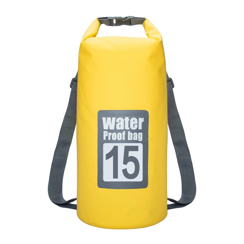 5L/10L/15L/Wasserdichte Taschen Trockenen Tasche PVC Wasserdichte Rucksack Sport Tasche Rafting Schwimmen Rucksäcke Undurchlässig Trockenen tasche # ED: 15L Yellow